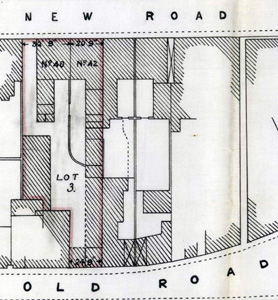Plan of 40 and 42 New Road in 1938